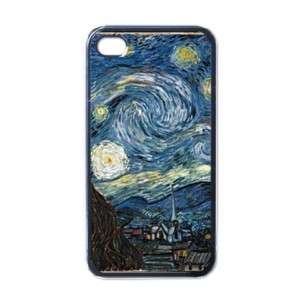 Van Gogh Starry Night Black Case for Apple iphone 4  