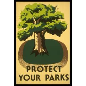   YOUR PARKS TREES AMERICAN US USA VINTAGE POSTER REPRO 