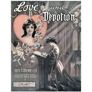  6 x 4 Greetings Card Sheet Music Love and Devotion: Home 