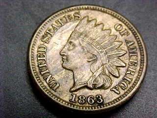 RARE 1863 Indian Head Cent Penny BU UNC +++ BIN OFFERS  