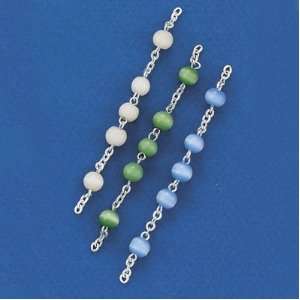    6mm Pink Cats Eye Beads and Miraculous Center Rosary Jewelry