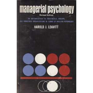  Managerial Psychology Harold J. Leavitt Books