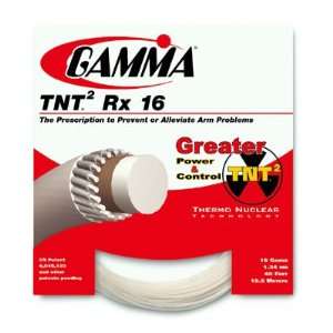 Gamma TNT2 RX Tennis String   17gauge  White   1 Set  