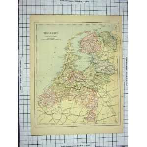  ANTIQUE MAP c1790 c1900 HOLLAND AMSTERDAM NORTH SEA: Home 