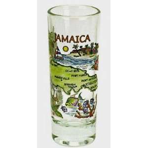 Jamaica Map Shooter Shot Glass