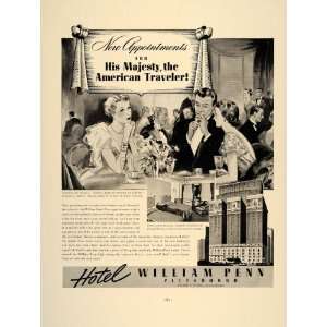  1937 Ad William Penn Hotel Pittsburgh Italian Terrace 