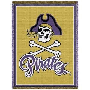  NCAA East Carolina Pirates 70 x 54 Team Logo Jacquard 