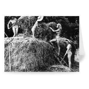  Land girls haymaking WW2   Greeting Card (Pack of 2)   7x5 