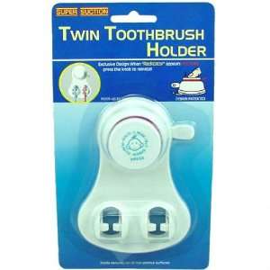  Super Suction Twin Toothbrush Holder
