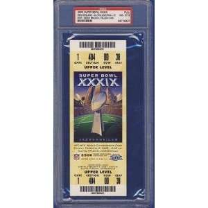  2005 Super Bowl XXXIX Full Ticket Patriots vs Eagles NM MT 