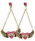 Couture Glamour Betsey Pink Crystal Heart LOVE Angel W