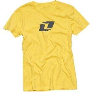   One Industries Womens Numero Uno T Shirt   X Large/Yellow: Automotive
