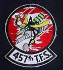 us air force 457th tfs tactical fighter squadron unirform patch