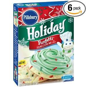 Pillsbury Funfetti Holiday Cookie Mix, 17.5000 Ounce (Pack of 6 