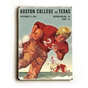  Boston College VS University of Texas Wood Sign (9 x 12 