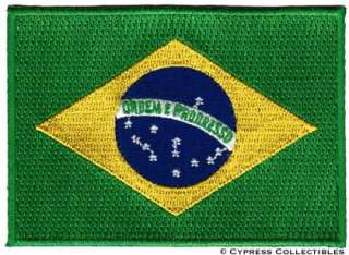 BRAZIL FLAG embroidered iron on PATCH BRASIL RIO SOCCER  