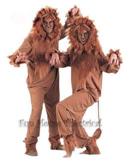 LION HALLOWEEN COSTUME Animal Mascot Jumpsuit Mane Adult Unisex Man 