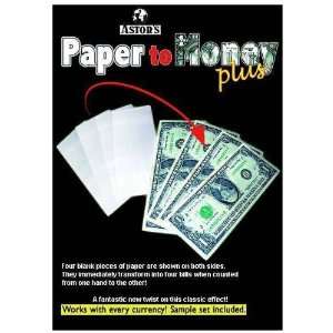  Astors Paper to Money Plus   Street Magic trick Toys 