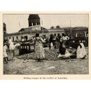 1919 Halftone Print Asuncion Paraguay South America Capital City 