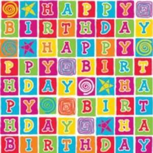  Printed Gift Wrap 30 Wide 5 Foot Roll Birthday Bl: Arts 