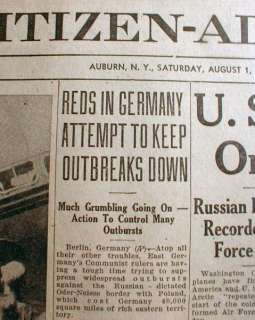 16 1953 newspapers EAST GERMANY UPRISING against RUSSIA  