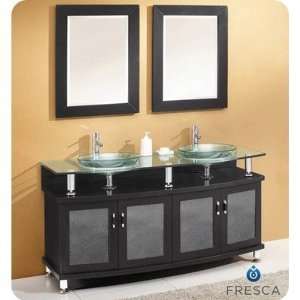  Contento 60 Espresso Modern Bathroom Vanity with Mirror 
