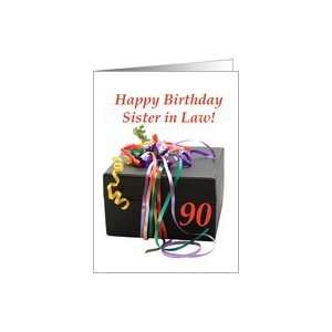  sister in law 90th birthday gift with ribbons Card Health 