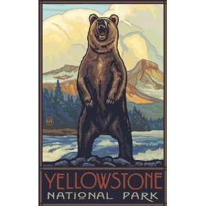 Northwest Art Mall Yellowstone National Park Grizzly Artwork by Paul A 