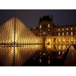 Musee Du Louvre and Pyramide, Paris, France Photographic 