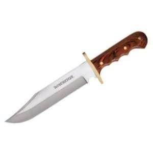  Winchester Knives G1206 Large Bowie Fixed Blade Knife with Finger 