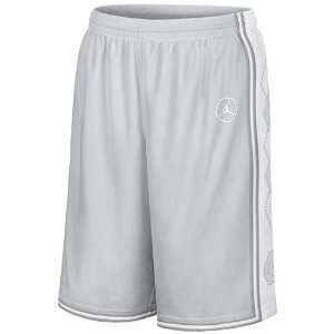   Tar Heels (UNC) Silver Twill Basketball Shorts