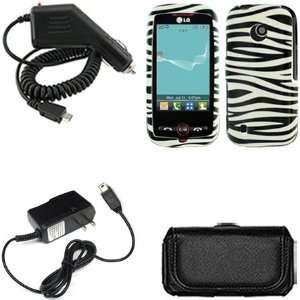 iFase Brand LG Attune UN270 Combo Black/White Zebra Protective Case 