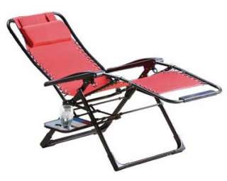 ANTI GRAVITY CHAIR LOUNGE PATIO OVERSIZED W/TABLE RED  