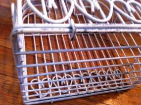 Vintage Shabby Scrolled Tole Metal Iron Birdcage Bird Cage Chic  