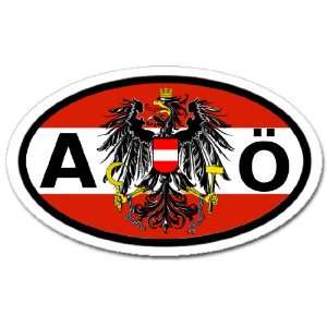  A Austria Ö and Austrian Flag Car Bumper Sticker Decal 