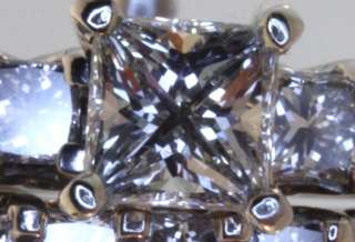 Platinum engagement ring wedding band .70ct princess GIA diamond VS2 D 