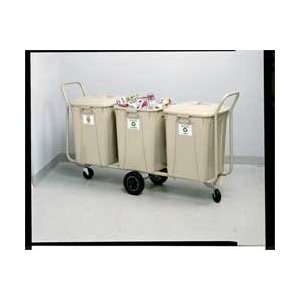  Recycling Waste Cart,3 Can   LAB SAFETY SUPPLY Kitchen 