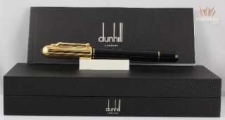 DUNHILL SIDECAR CHASSIS BLACK RESIN GOLD FOUNTAIN PEN   