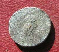 ID Metal Detector Find  UNCLEANED Ancient Bronze GREEK COIN   Owl 