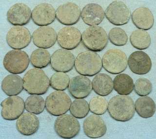 LOT OF 35 UNCLEANED GREEK BRONZE COINS  