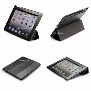 APPLE IPAD 2 BLACK FLIP CASE COVER WITH STAND  