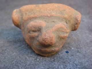 Pre Columbian Artifact Terracotta/Pottery Figurine Head  