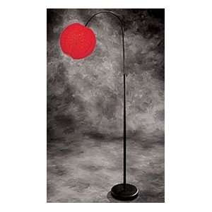  LumiSource 66 1/2 Inch Lantern Floor Lamp with Red Shade 