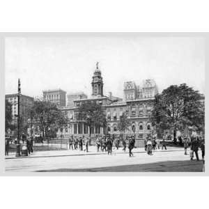  City Hall 1911 12x18 Giclee on canvas