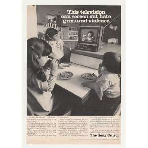  1970 Sony Censor TVC 111U TV Television Print Ad