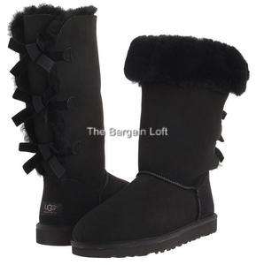 UGG® AUSTRALIA AUTHENTIC BAILEY BOW TALL BLACK BOOT ALL WOMEN SIZES 