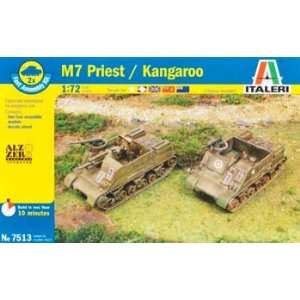  Italeri   1/72 M7 Priest 105mm/Kangaroo (2pcs) (Plastic 