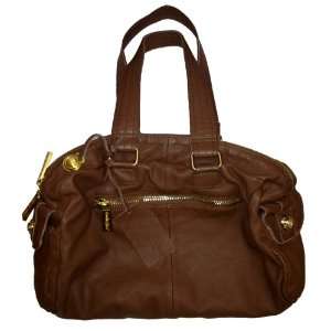   Medium Brown Leather Handbag   Celebrity Designer Bag 