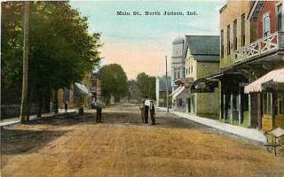 North Judson IN Indiana   MAIN STREET CIRCA 1910 postcard   3237 