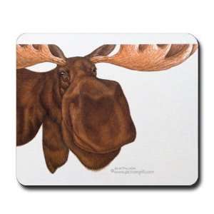  moose head antlers Wildlife Mousepad by  Office 